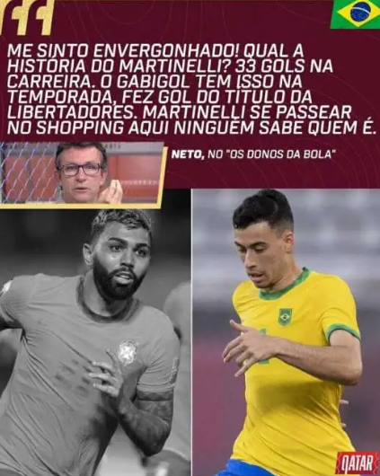 El editorial de Neto cuestionando la convocatoria de Tite para la Copa del Mundo.