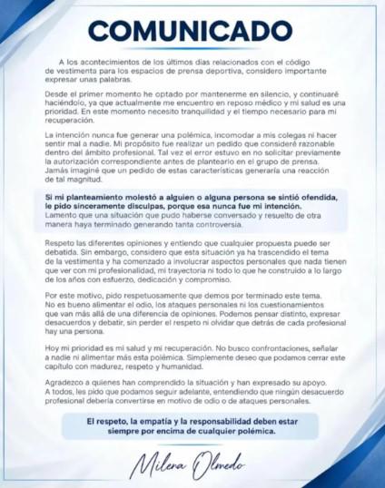 Fue vetada de los partidos por su vestimenta y el caso da un giro inesperado
