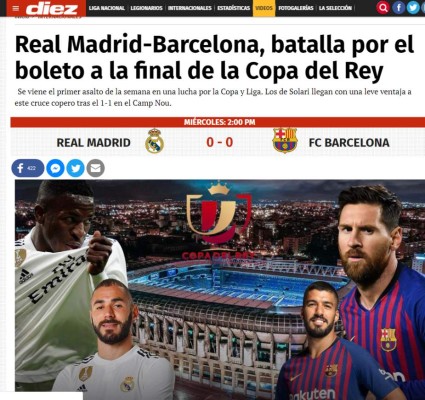 Lionel Messi se roba las portadas del clásico Real Madrid vs Barcelona en Copa del Rey&nbsp;&nbsp;