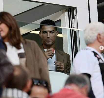 No los deja solo: Cristiano Ronaldo acompañó a la Juventus desde el palco