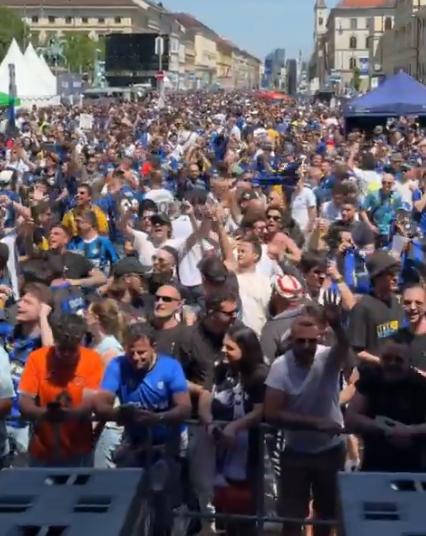 David Suazo en Múnich: la fiesta que se vivió previo a la gran final de la Champions League