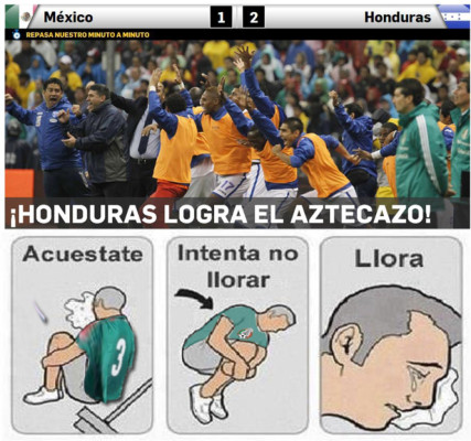 Memes y fotomontajes del Aztecazo a México