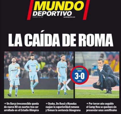 Las portadas por el mundo sobre el Barça: 'Fracaso sin excusas'