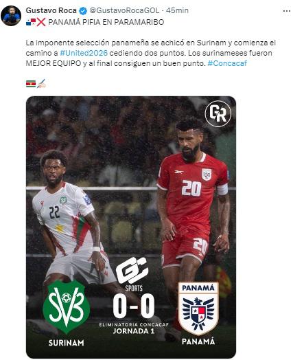 Los desnudó, Pidiendo la hora y No tienen nivel: prensa de Concacaf destruye a Panamá tras tropezar con Surinam