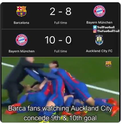 Bayern Múnich aplastó en el Mundial de Clubes y los memes se acuerdan del Barcelona