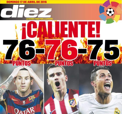 Las portadas digitales de DIEZ para hoy domingo 17 de abril