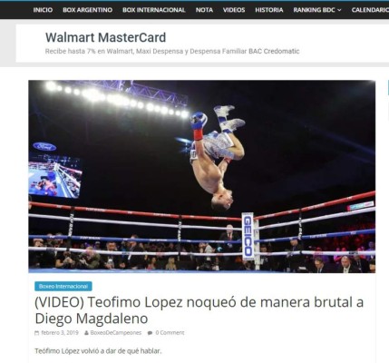 Lo que dicen los medios sobre el nocaut de Teófimo López