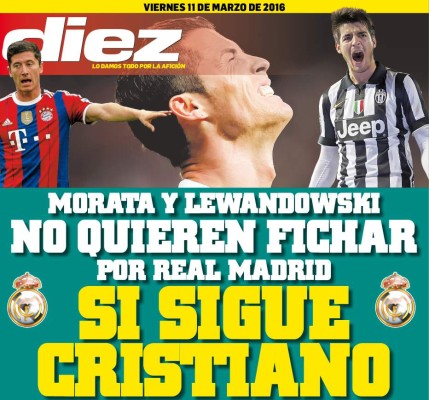 Portadas digitales de DIEZ de este viernes 11 de marzo