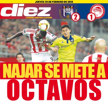 Portadas digitales de DIEZ de este jueves 25 de febrero del 2016