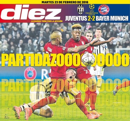Portadas digitales de DIEZ de este martes 23 de febrero del 2016