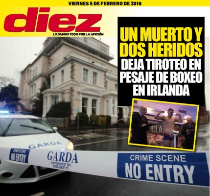 Portadas digitales de DIEZ de este viernes 5 de febrero del 2016