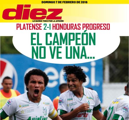 Portadas digitales de DIEZ de este 7 de febrero del 2016