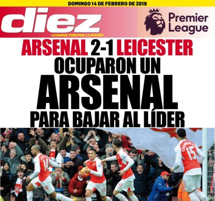 Portadas digitales de DIEZ de este domingo 14 de febrero