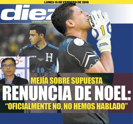 Las portadas digitales de DIEZ para hoy lunes 15 de febrero