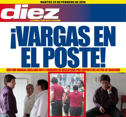 Portadas digitales de DIEZ de este martes 23 de febrero del 2016