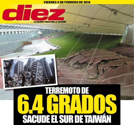 Portadas digitales de DIEZ de este viernes 5 de febrero del 2016