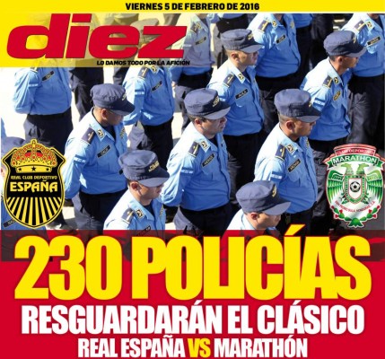 Portadas digitales de DIEZ de este viernes 5 de febrero del 2016