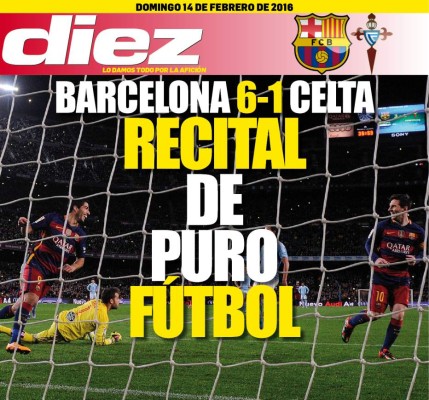 Portadas digitales de DIEZ de este domingo 14 de febrero