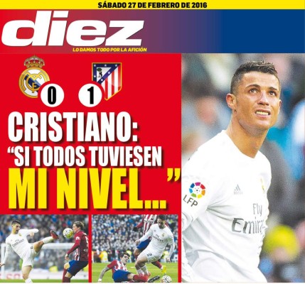 Portadas digitales del sábado 27 de febrero de 2016
