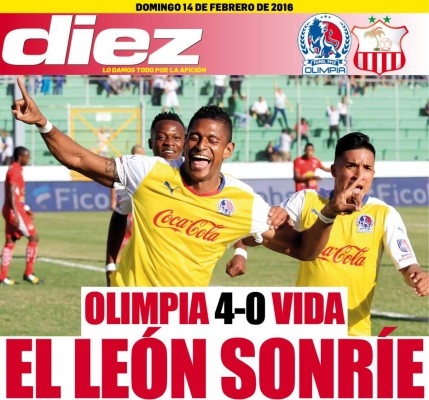 Portadas digitales de DIEZ de este domingo 14 de febrero