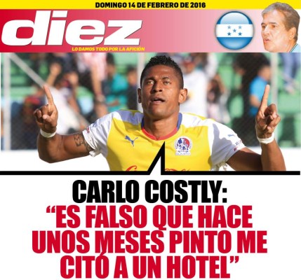 Portadas digitales de DIEZ de este domingo 14 de febrero