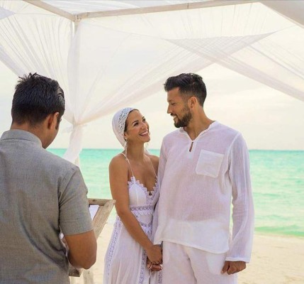 Boda privada e infartante luna de miel de Ezequiel Garay y Tamara Gorro en Maldivas