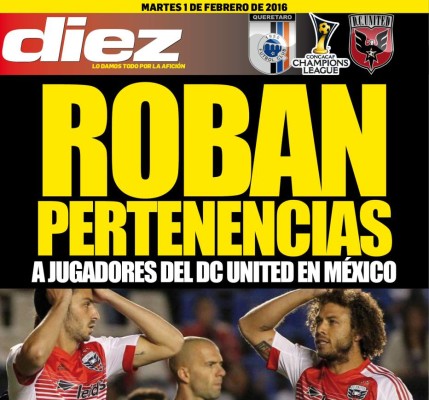 Portadas digitales de DIEZ de este martes 1 de marzo del 2016