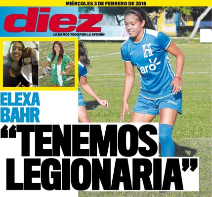 Portadas digitales de DIEZ de este miércoles 3 de febrero del 2016