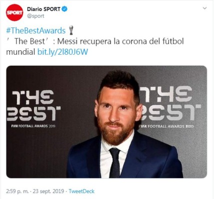 ¡Se rinden ante Lio! Lo que dicen los medios sobre Messi tras ganar su primer The Best