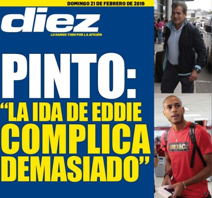 Las portadas digitales de DIEZ de este domingo 21 de febrero del 2016