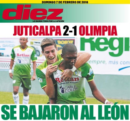Portadas digitales de DIEZ de este 7 de febrero del 2016