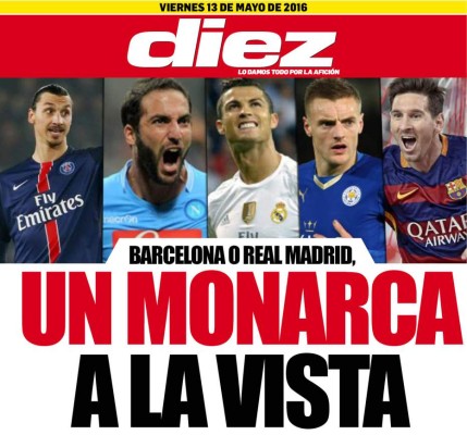 Las portadas digitales de DIEZ de este viernes 13 de mayo de 2016