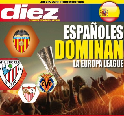 Portadas digitales de DIEZ de este jueves 25 de febrero del 2016