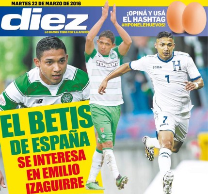 Portadas digitales de DIEZ de este martes 22 de marzo