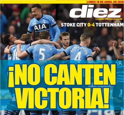 Las portadas digitales de diario Diez del lunes 18 de abril de 2016