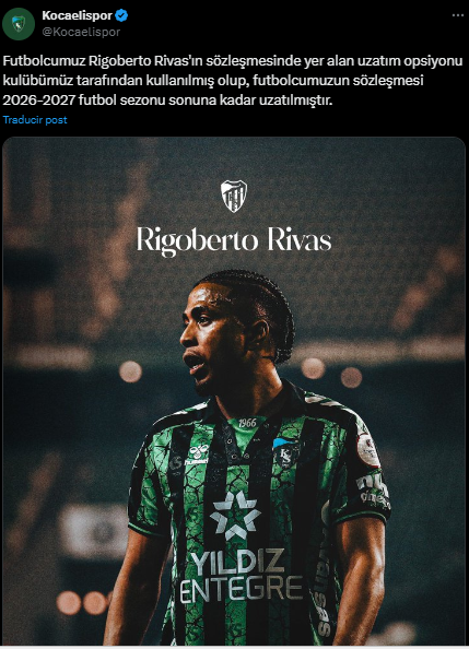 Rigoberto Rivas recibe extraordinaria noticia tras conquistar el ascenso a la primera división en Turquía