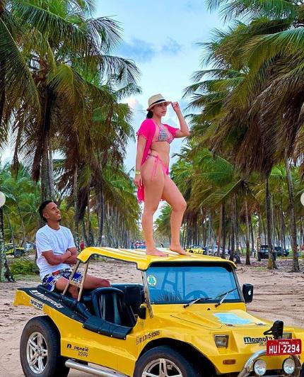 Las lujosas vacaciones del jugador del Olimpia Yan Maciel junto a la hermosa Patricia Cavalheiro en Brasil