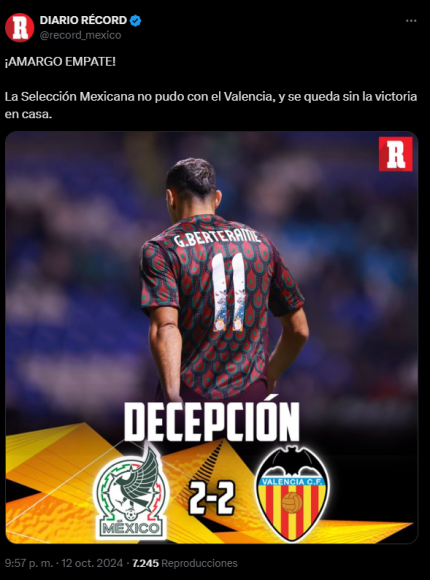 “Siguen sin existir”: la dura reacción de Faitelson tras empate de México ante Valencia “B” y lo que dicen del Vasco