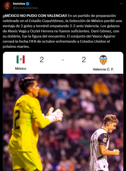 “Siguen sin existir”: la dura reacción de Faitelson tras empate de México ante Valencia “B” y lo que dicen del Vasco