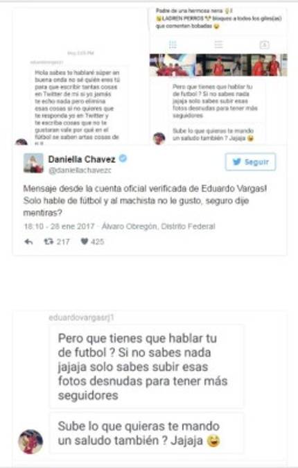 Polémica: Daniella Chávez acusa a Eduardo Vargas de machista
