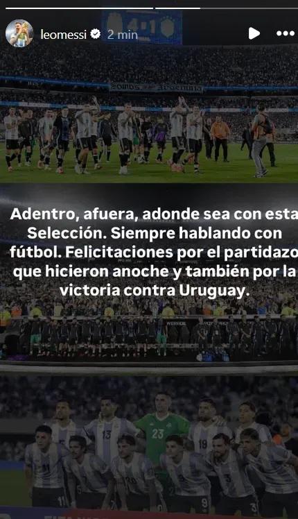 Messi dejó este mensaje a Raphinha: Siempre hablando con fútbol.