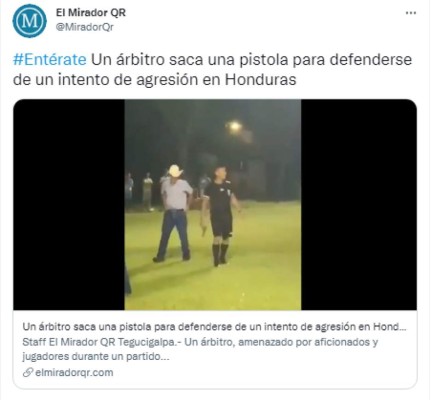 'Barbaridad en Honduras': La repercusión mundial que generó el árbitro que sacó una pistola en Copán&nbsp;&nbsp;