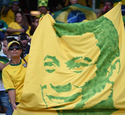 Ambiente en partido Brasil Mexico