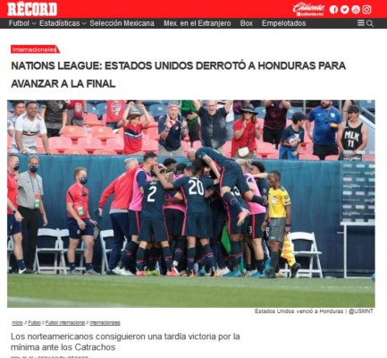 'Bofetada, polémico y con mejor fútbol'; Lo que dice la prensa de la derrota de Honduras ante EUA