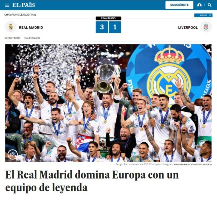 Las portadas luego de que el Real Madrid lograra el tricampeonato en Champions