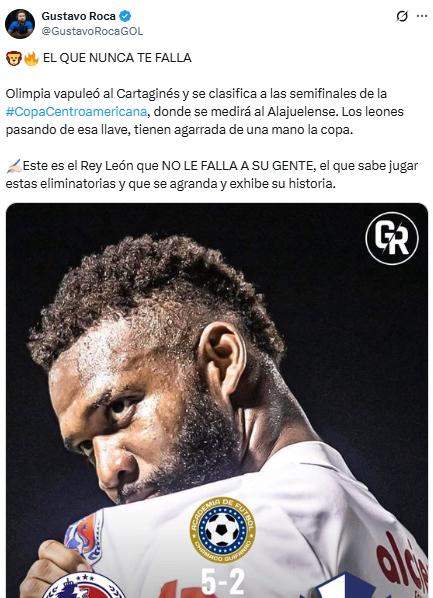 Prensa se rinde ante Olimpia por la clasificación y esto dicen en Costa Rica: El gigante vuelve a la fiesta; se cumplió lo previsto