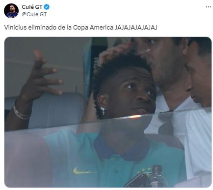 Brasil quedó eliminado de la Copa América y los memes hacen pedazos a Vinicius y los jugadores del Real Madrid