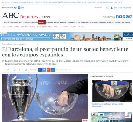 Prensa sobre la Champions: Hueso duro para el Barça, perla para Madrid