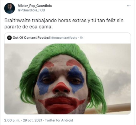 Figura del Barcelona se disfrazó del 'Joker' mientras el club atraviesa una crisis y los memes lo destrozaron