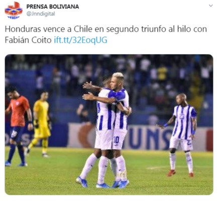 Así reaccionó la prensa internacional tras el triunfo de Honduras sobre Chile: 'Golpe y remontada'&nbsp;&nbsp;